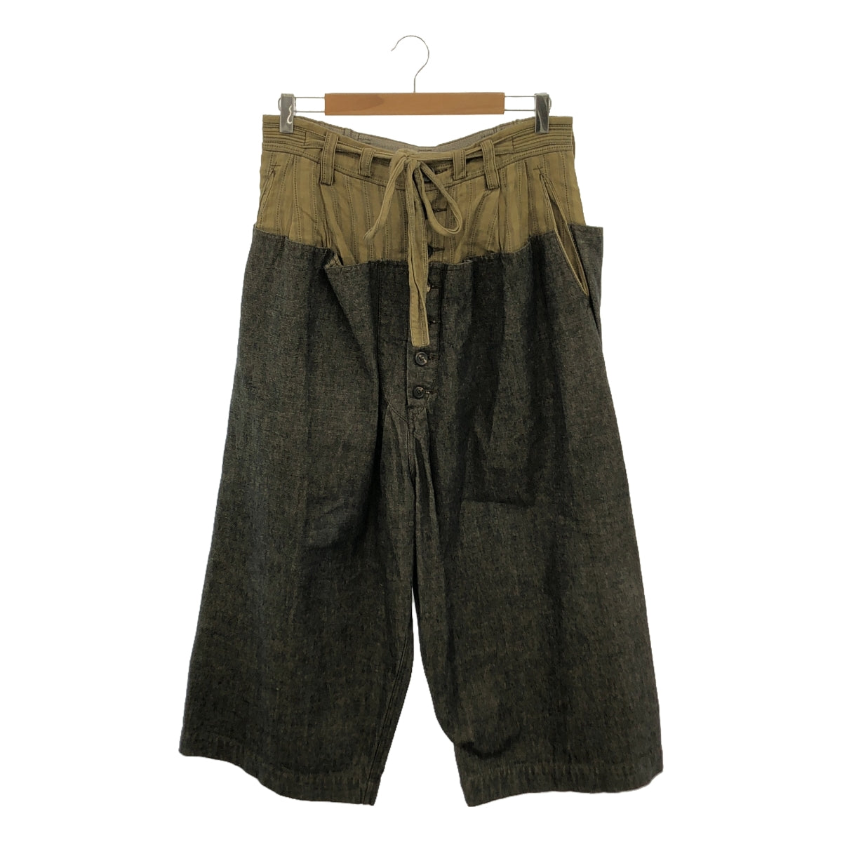 ziggy chen / ジギーチェン | 2022AW | FRONT PLEATS WIDE DENIM PANTS / ドローストリング デニム ワイドパンツ | 44 | ベージュ/グレー系 | メンズ ziggy chen / ジギーチェン | 2022AW | FRONT PLEATS WIDE DENIM PANTS