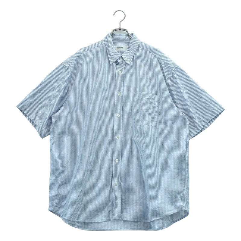everyone / エブリワン | ストライプ ショートスリーブ オックスフォード シャツ | XL | メンズ