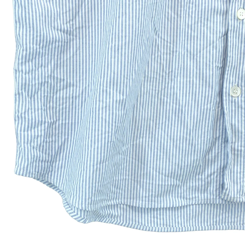everyone / エブリワン | ストライプ ショートスリーブ オックスフォード シャツ | XL | メンズ