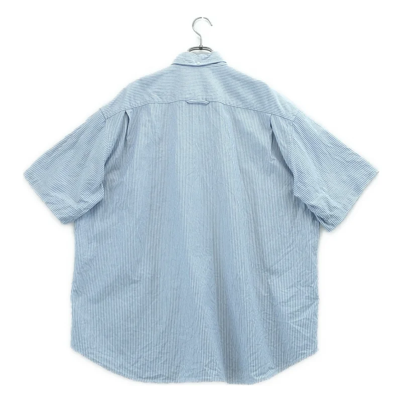 everyone / エブリワン | ストライプ ショートスリーブ オックスフォード シャツ | XL | メンズ