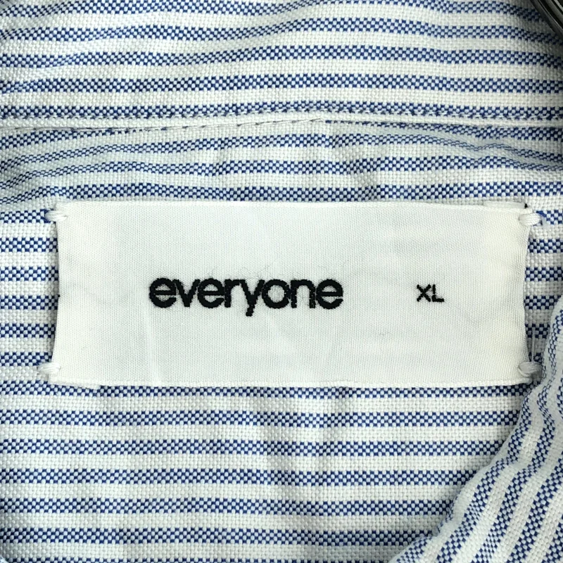 everyone / エブリワン | ストライプ ショートスリーブ オックスフォード シャツ | XL | メンズ