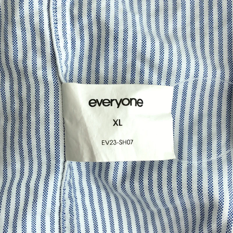 everyone / エブリワン | ストライプ ショートスリーブ オックスフォード シャツ | XL | メンズ