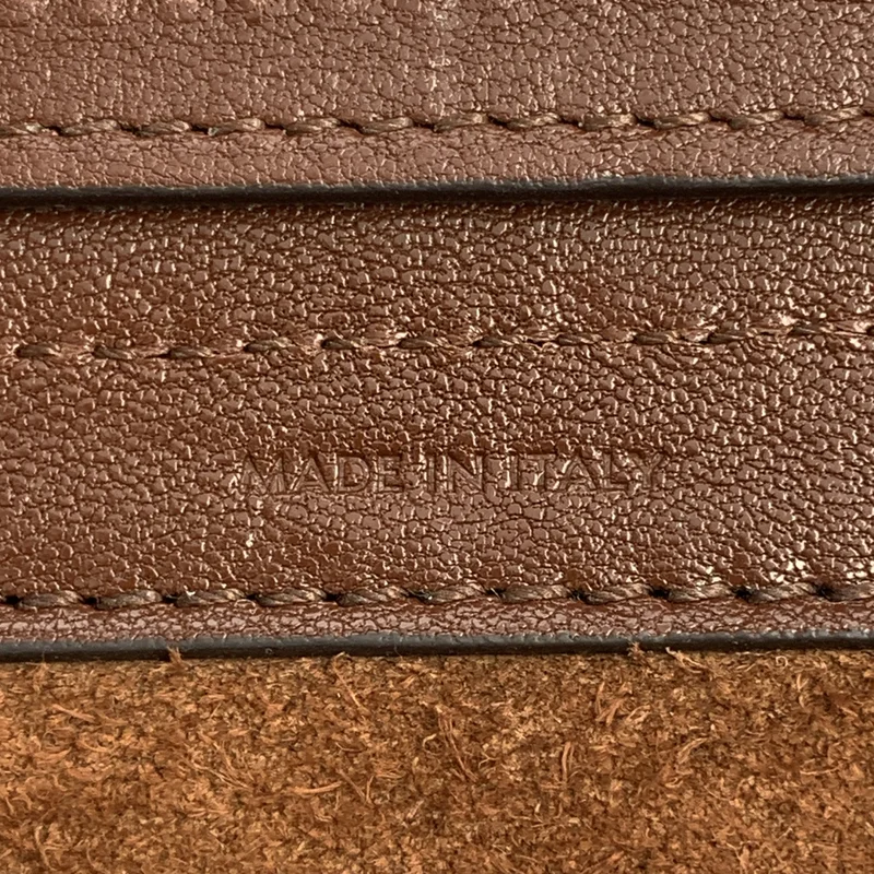 CELINE / セリーヌ | スマイルラゲージ / サプルシャイニーラムスキン / 2way ショルダー付き レザー ハンドバッグ |