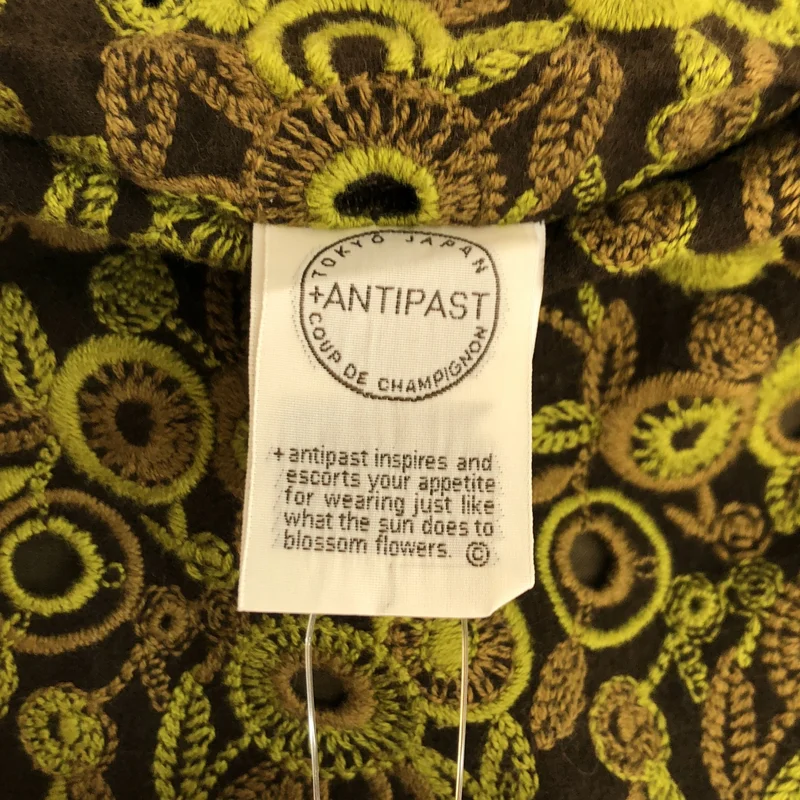 ANTIPAST / アンティパスト | コットン フラワー刺しゅう ステンカラーコート |