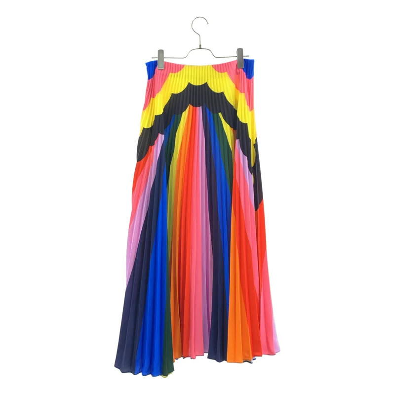 PATOU / パトゥ | レインボープリント プリーツスカート | 36 | レディース