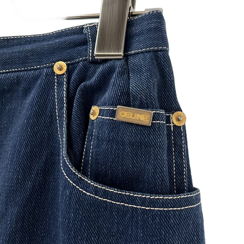 CELINE / セリーヌ | フロントスリット デニムスカート | 42 | レディース