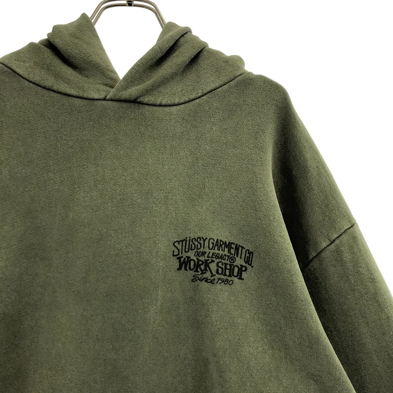 STUSSY / ステューシー | ×OUR LEGACY / WORK SHOP SURFMAN HOODIE ロゴプリント パーカー | L | メンズ