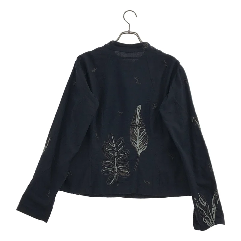 HaaT ISSEY MIYAKE / ハートイッセイミヤケ | 2009SS | コットン ボタニカル刺しゅう ノーカラージャケット | 3 | レディース