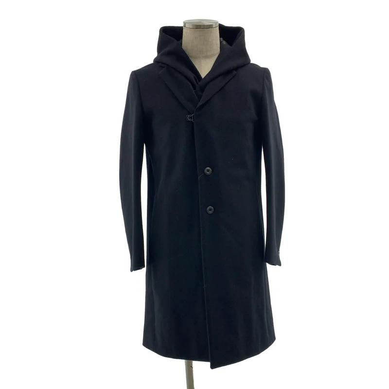 ATTACHMENT / アタッチメント | 2020AW | カシミア混 ニットフラノ 3レイヤー フーデッド チェスターコート | 1 | メンズ