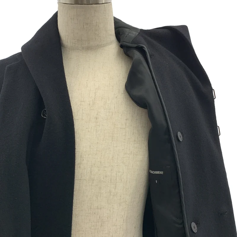 ATTACHMENT / アタッチメント | 2020AW | カシミア混 ニットフラノ 3レイヤー フーデッド チェスターコート | 1 | メンズ