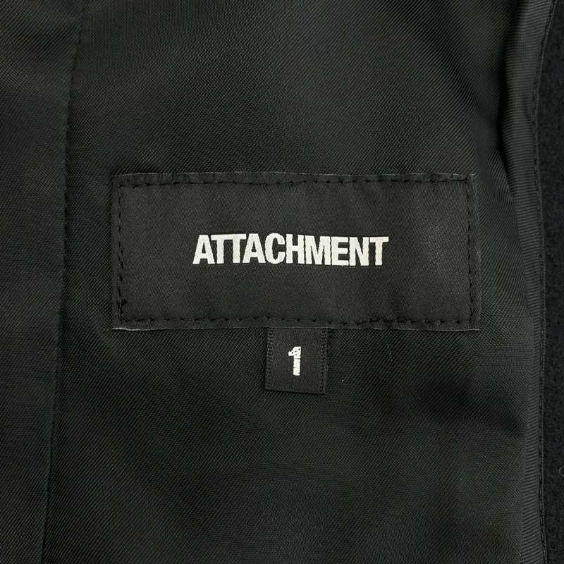 ATTACHMENT / アタッチメント | 2020AW | カシミア混 ニットフラノ 3レイヤー フーデッド チェスターコート | 1 | メンズ