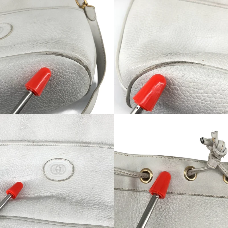 GUCCI / グッチ | レザー 巾着 ショルダーバッグ |