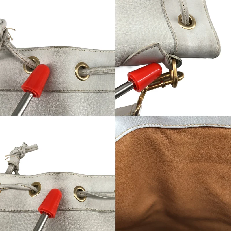 GUCCI / グッチ | レザー 巾着 ショルダーバッグ |