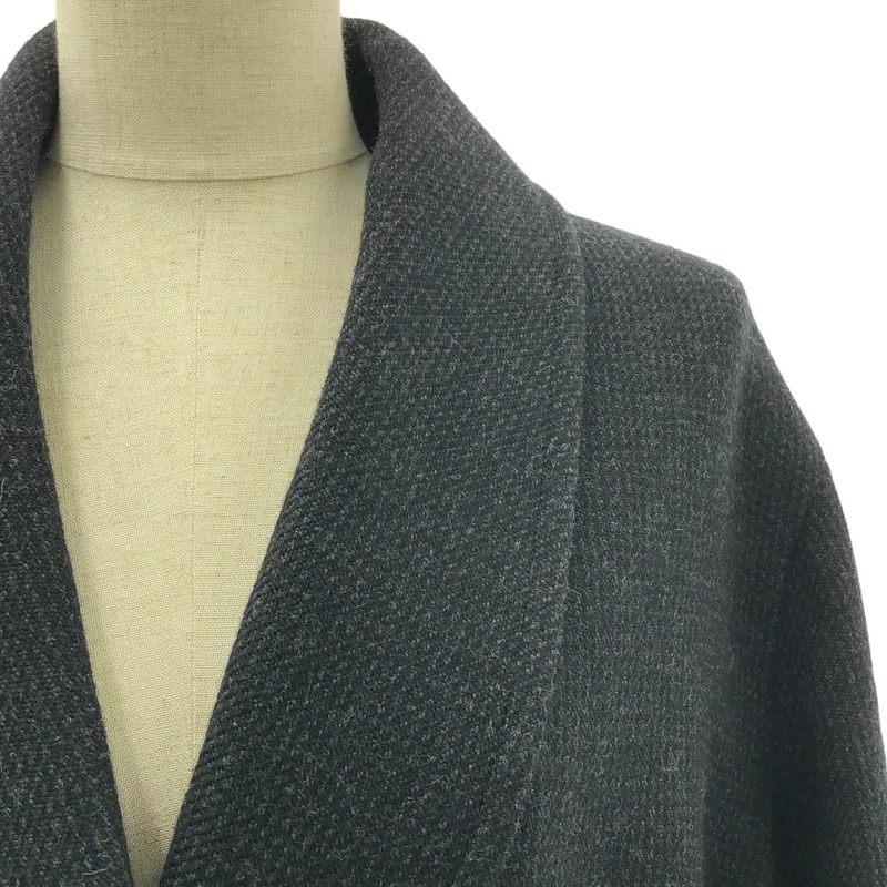 Phlannel / フランネル | Arles Wool Tweed Gown Coat / アルル ウール ツイード ベルテッド ガウンコート / 総裏地 | 0 | レディース