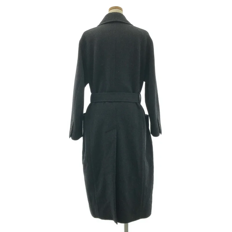 Phlannel / フランネル | Arles Wool Tweed Gown Coat / アルル ウール ツイード ベルテッド ガウンコート / 総裏地 | 0 | レディース
