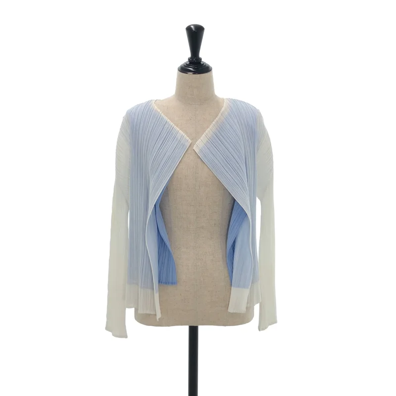 PLEATS PLEASE ISSEY MIYAKE / プリーツプリーズイッセイミヤケ | プリーツ レイヤード カーディガン | 3 | レディース