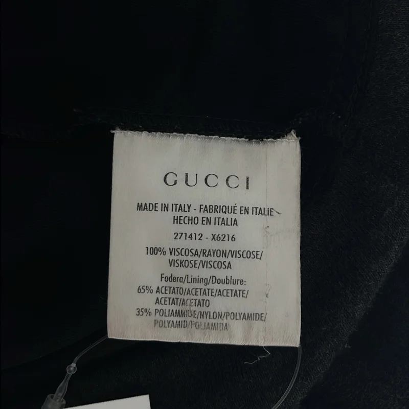 GUCCI / グッチ | レーヨン ビジュー ノースリーブ ワンピース | XS | レディース