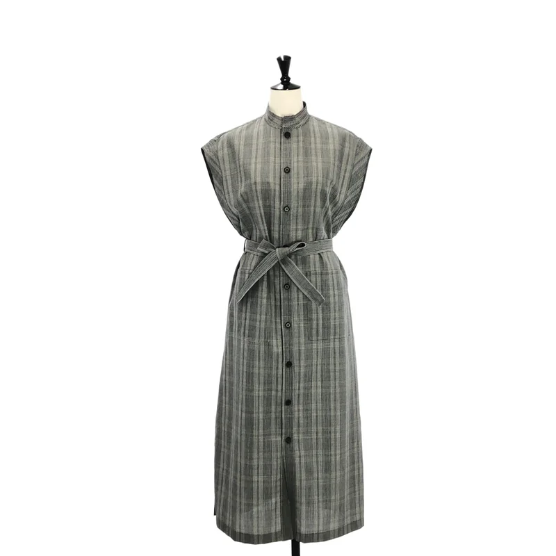 AURALEE / オーラリー | SUMMER WOOL GLEN CHECK ONE-PIECE ワンピース | 0 | レディース