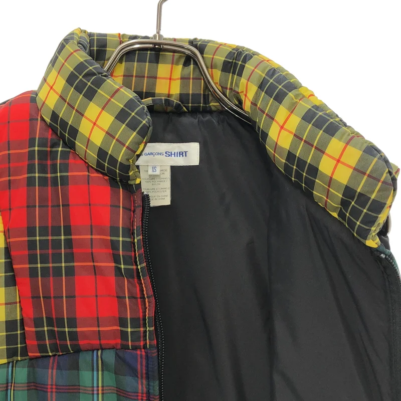COMME des GARCONS SHIRT / コムデギャルソンシャツ | タータンチェック 中綿ベスト | XS | メンズ