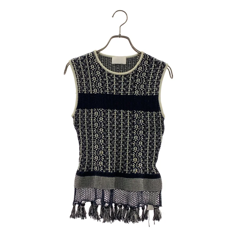 Mame Kurogouchi / マメクロゴウチ | 2020SS | Rib Jacquard Pedicel Knit Tops / リブジャガードニットトップス | 1 | レディース