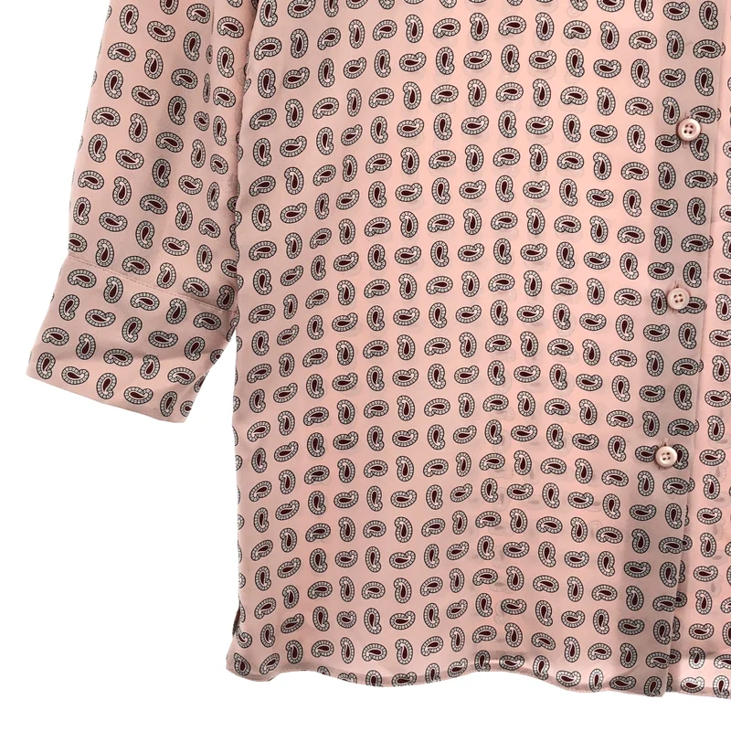 PRADA / プラダ | シルク ペイズリー スカーフカラーシャツ | 36 | レディース