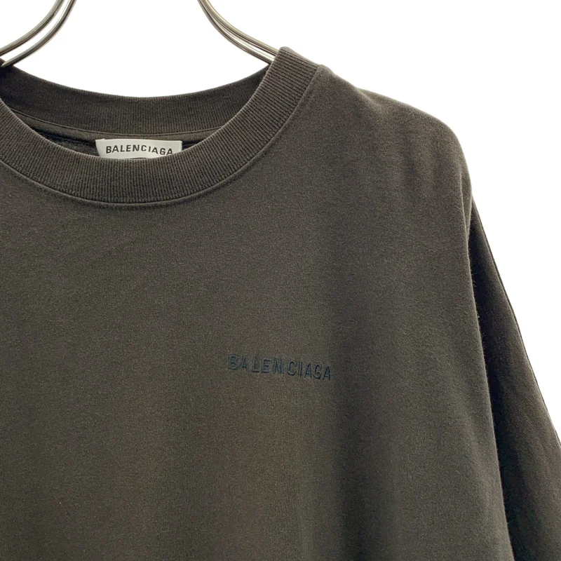 BALENCIAGA / バレンシアガ | コットン ロゴエンブロイダリー オーバーサイズ カットソー | XS | メンズ