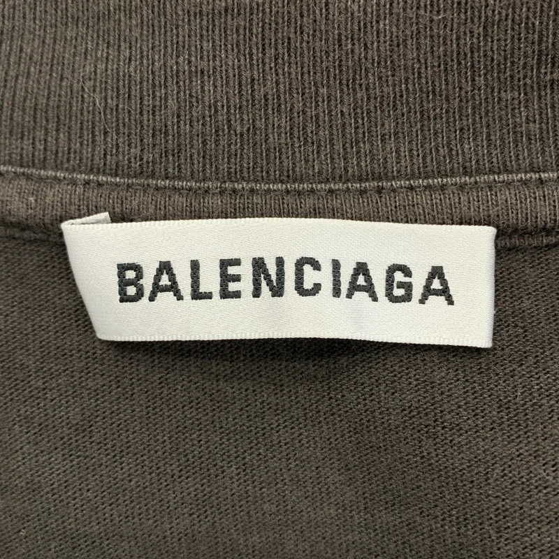 BALENCIAGA / バレンシアガ | コットン ロゴエンブロイダリー オーバーサイズ カットソー | XS | メンズ
