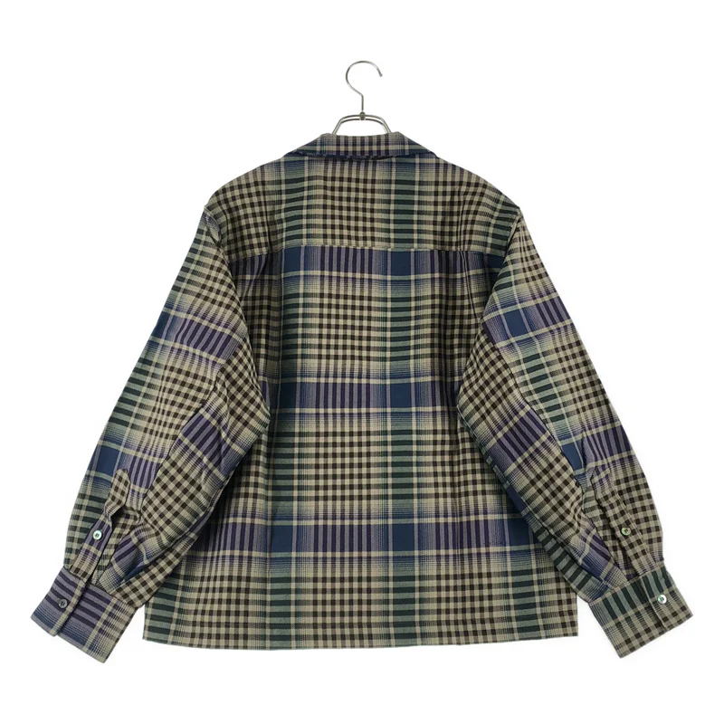 JieDa / ジエダ | CHECK OPEN COLLAR SHIRT チェック オープンカラーシャツ | 1 | メンズ