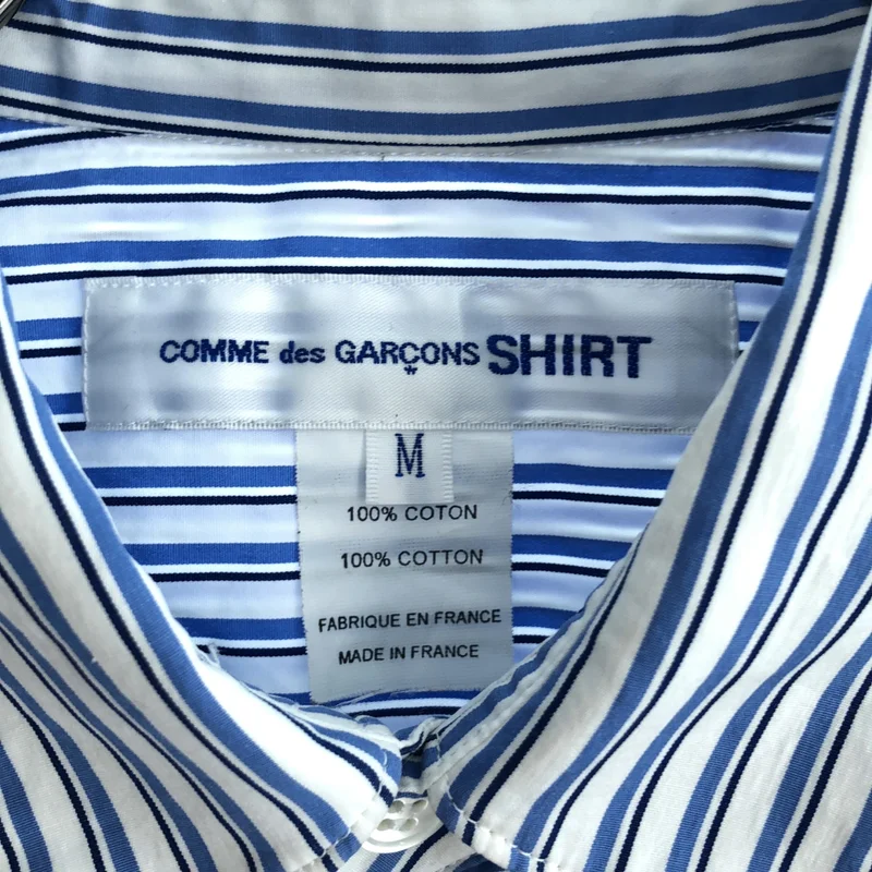 COMME des GARCONS SHIRT / コムデギャルソンシャツ | 2023SS | × Brett Westfall / ボーダー ストロベリープリント パッチワークシャツ | M | メンズ