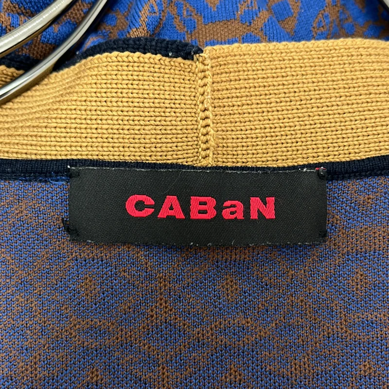 CABaN / キャバン | コットンポリエステル コスタリカンジャカード Vネックカーディガン | M | メンズ