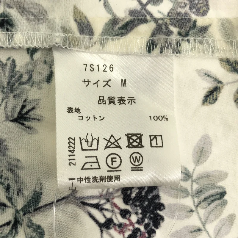 SEVEN TEN by MIHO KAWAHITO / セブンテンバイミホカワヒト | 木の実柄プリントブラウス シャツ | M | レディース