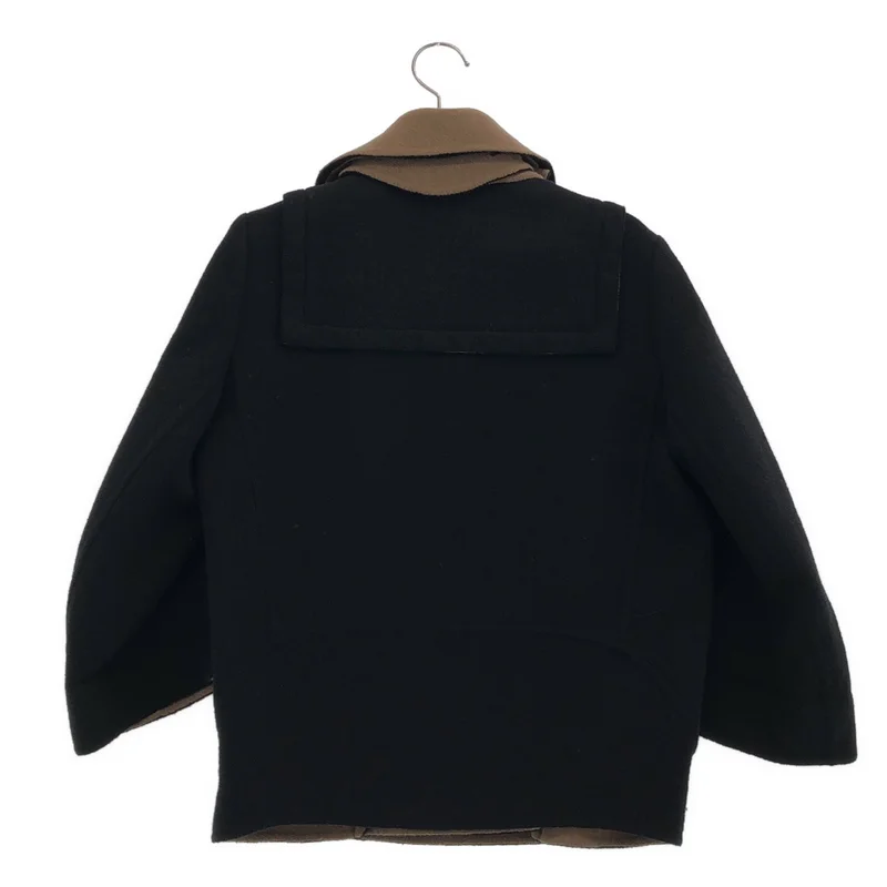 Louis Vuitton / ルイヴィトン | カシミヤ レザーパイピング 2WAY ダブルブレスト ショートコート | 36 | レディース