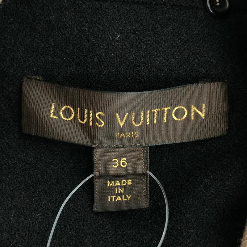 Louis Vuitton / ルイヴィトン | カシミヤ レザーパイピング 2WAY ダブルブレスト ショートコート | 36 | レディース