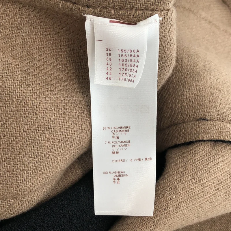 Louis Vuitton / ルイヴィトン | カシミヤ レザーパイピング 2WAY ダブルブレスト ショートコート | 36 | レディース