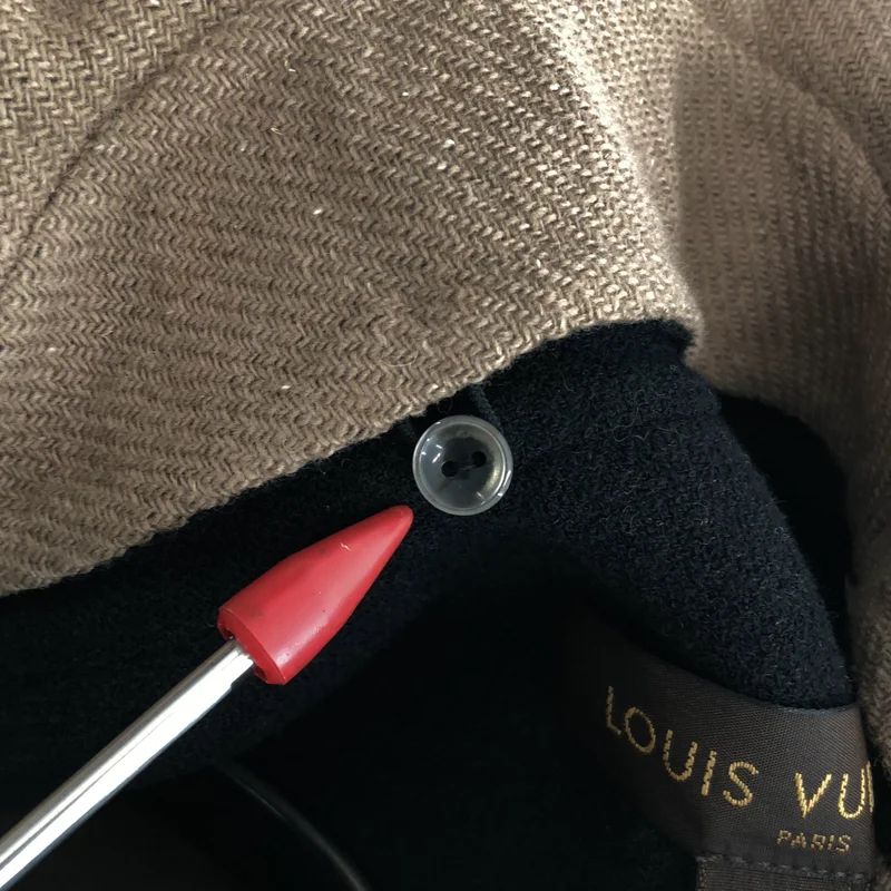Louis Vuitton / ルイヴィトン | カシミヤ レザーパイピング 2WAY ダブルブレスト ショートコート | 36 | レディース