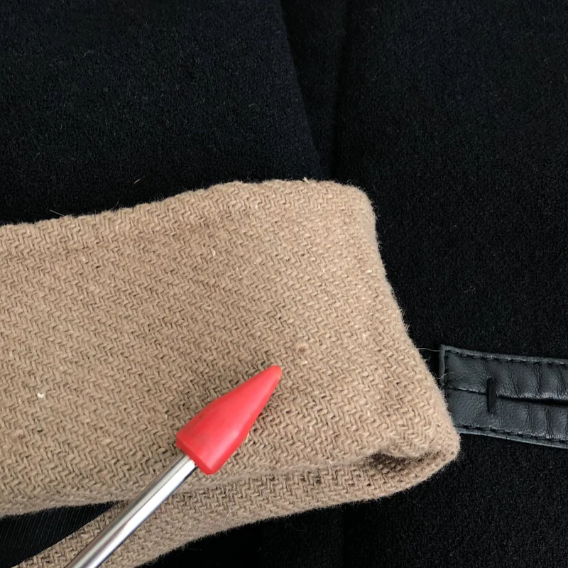 Louis Vuitton / ルイヴィトン | カシミヤ レザーパイピング 2WAY ダブルブレスト ショートコート | 36 | レディース