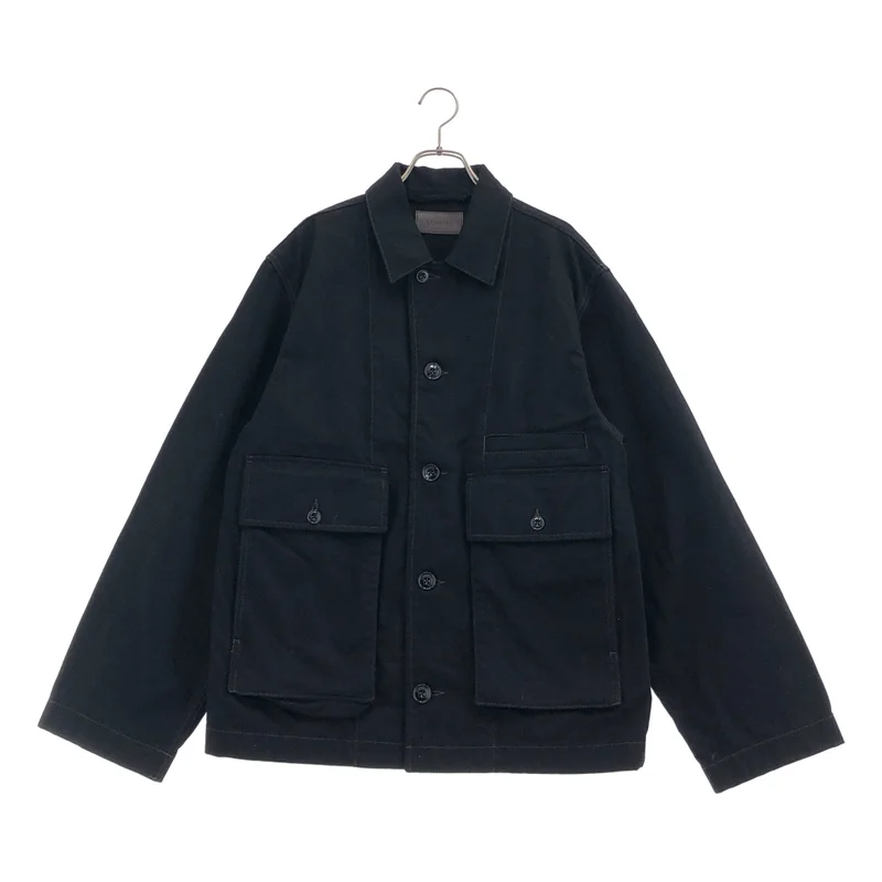 LEMAIRE / ルメール | BOXY JACKET ボクシージャケット / ヘヴィーブラックデニム | S | メンズ