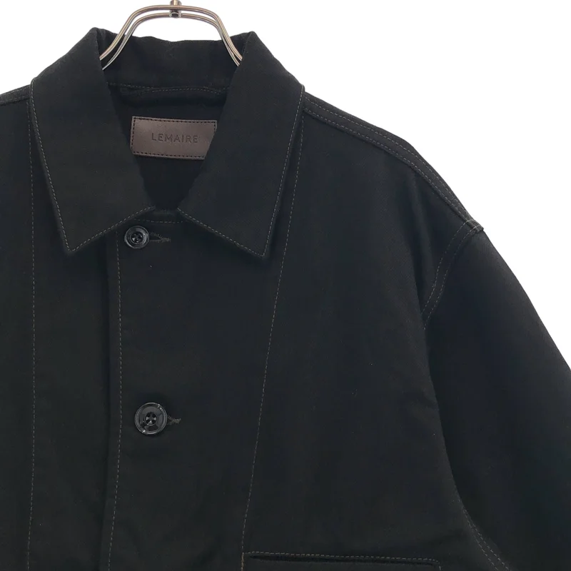 LEMAIRE / ルメール | BOXY JACKET ボクシージャケット / ヘヴィーブラックデニム | S | メンズ