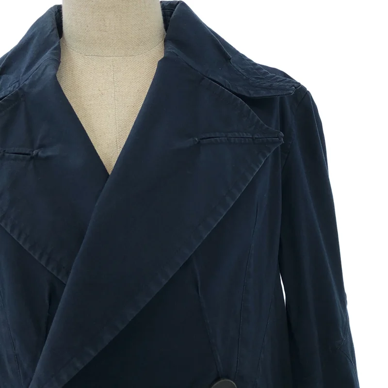 ISSEY MIYAKE / イッセイミヤケ | コットン トレンチ ロング コート | 2 | レディース