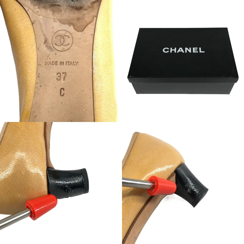 CHANEL / シャネル | バイカラー ココマーク ヒールパンプス | 37C | レディース
