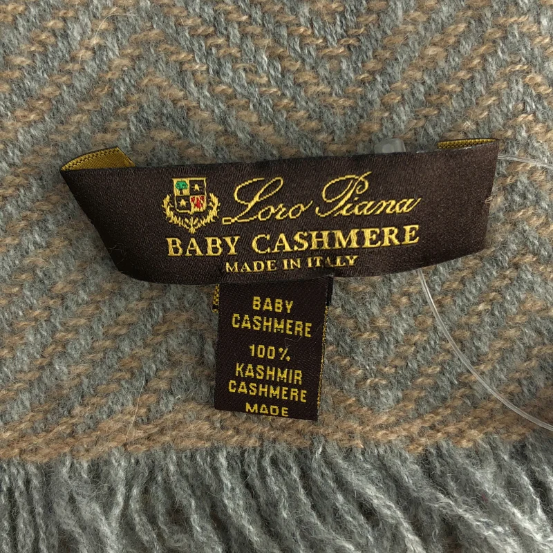 Loro Piana / ロロピアーナ | baby cashmere / カシミヤ フリンジ 大判 ストール マフラー / ユニセックス |