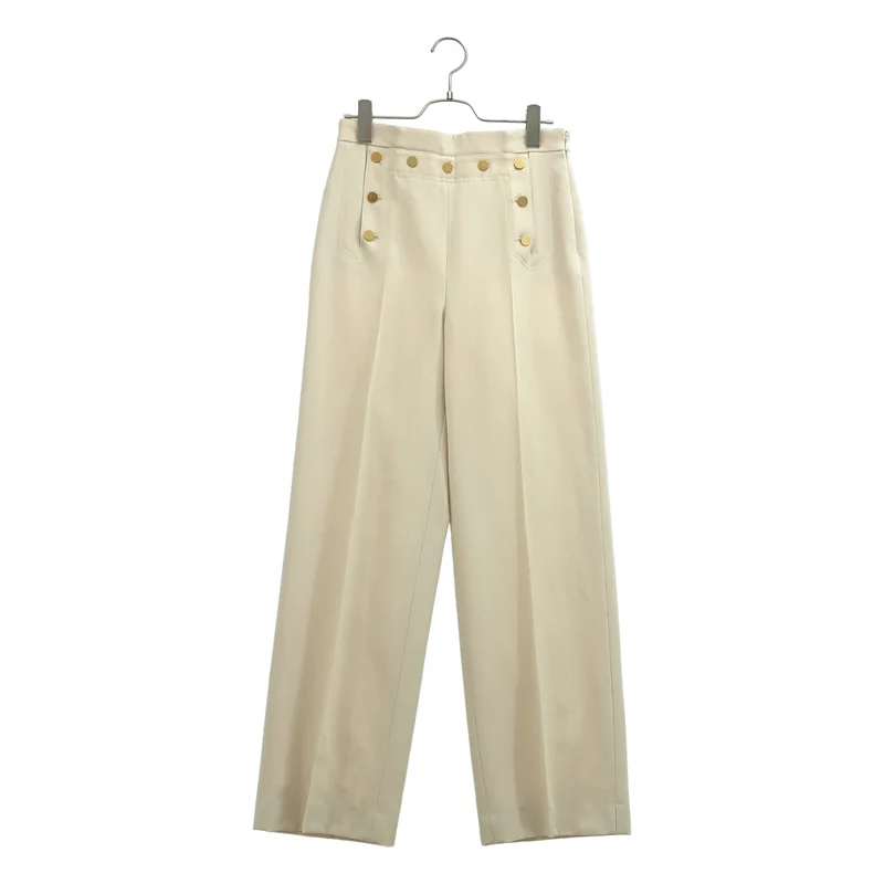 BEIGE， / ベイジ | ウール フロントボタン ワイドスラックス | 2 | レディース