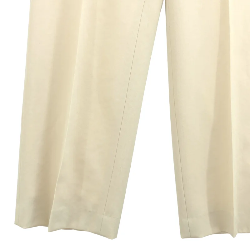 BEIGE， / ベイジ | ウール フロントボタン ワイドスラックス | 2 | レディース