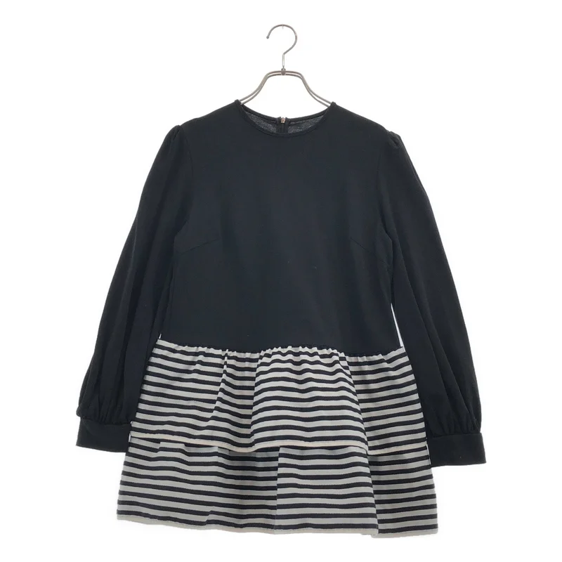 BORDERS at BALCONY / ボーダーズアットバルコニー | BORDER TIERED TOP ボーダー ティアードトップ カットソー | 38 | レディース