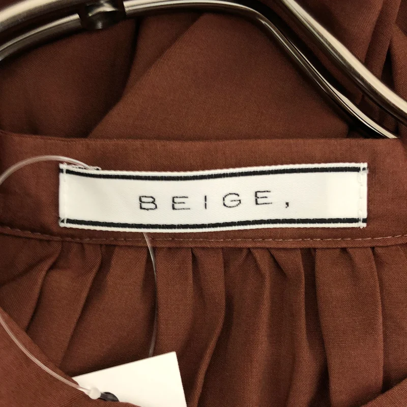 BEIGE， / ベイジ | レーヨン バンドカラー ギャザー シャツ ブラウス | 2 | レディース