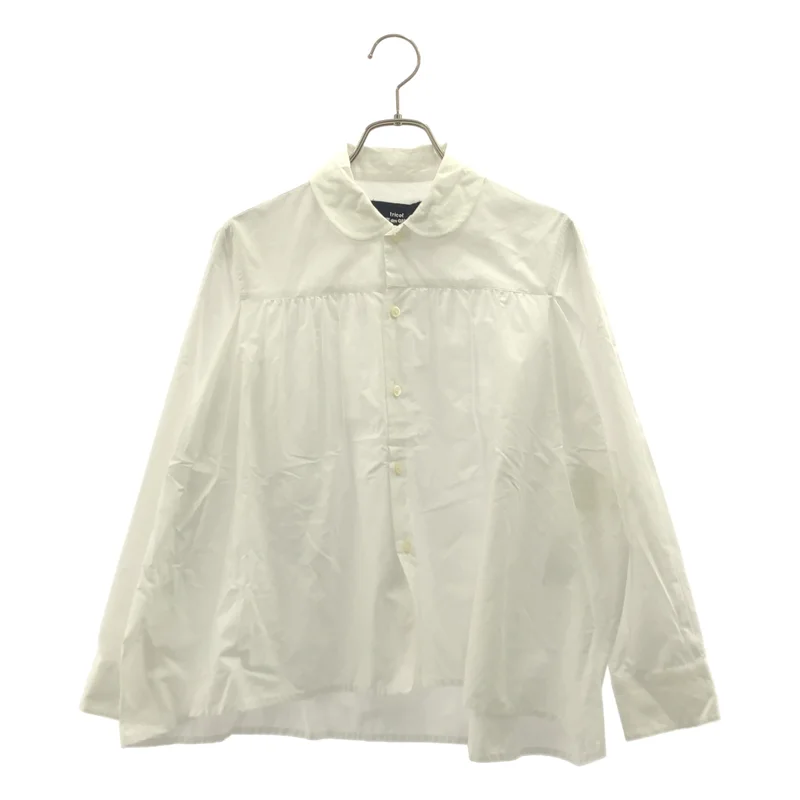 tricot COMME des GARCONS / トリココムデギャルソン | コットン ギャザー ラウンドカラー シャツ | S | レディース