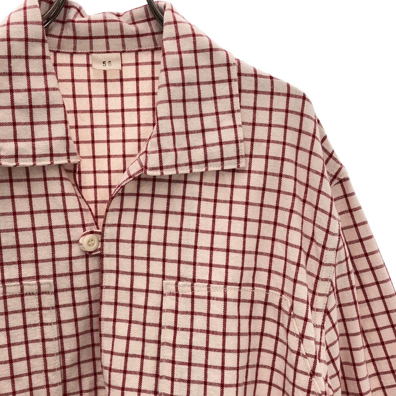 Jean Laumet / ジャン ルメ | 2026SS | チェック コットン リネン プルオーバーシャツ | 56 | メンズ