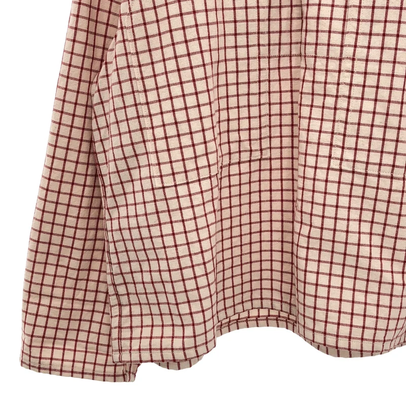 Jean Laumet / ジャン ルメ | 2026SS | チェック コットン リネン プルオーバーシャツ | 56 | メンズ