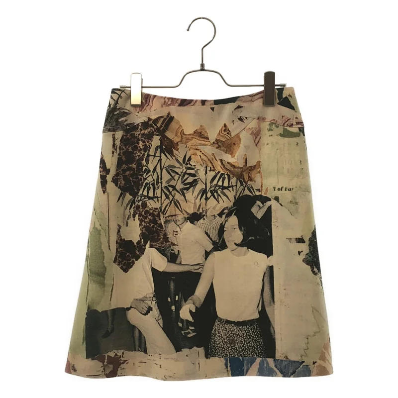 CARVEN / カルヴェン | ウール 総柄プリント スカート | 36 | レディース