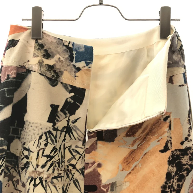 CARVEN / カルヴェン | ウール 総柄プリント スカート | 36 | レディース